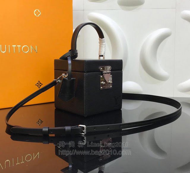 LV女包 M52703 路易威登Cube手袋 Epi皮革 LV女手提包 LV盒子包 LV斜挎女包  ydh3031